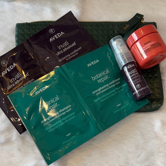 Aveda Botanical Hair Repair Travel Size Set with Dark Green Pouch - Picture 2 of 7